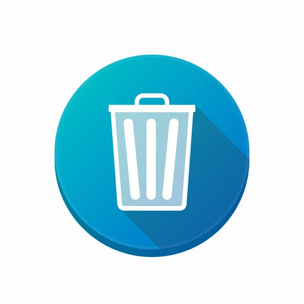 Bouton isolé avec poubelle — Image vectorielle