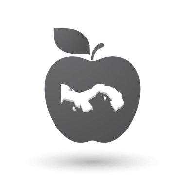 Panama harita izole elma