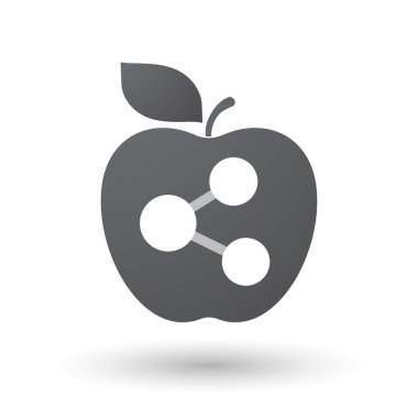 Bir ağ işareti ile izole elma