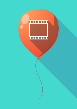 Uzun gölge balon bir fotoğrafik 35mm film şeridi ile