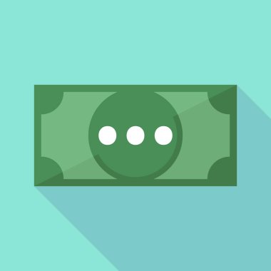 Uzun gölge banknot üç nokta ortografik işareti