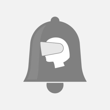 Bir sanal gerçeklik kafa giyen bir kadın kafa ile izole çan