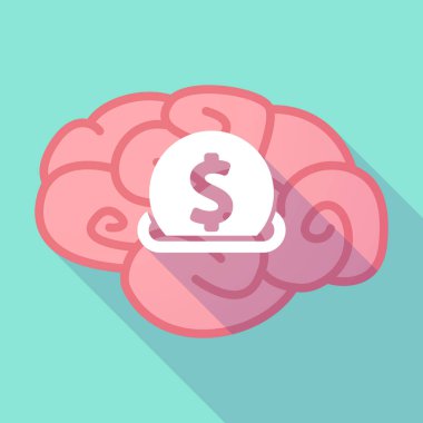 Uzun bir servet girerek bir doları para ile beyin gölge