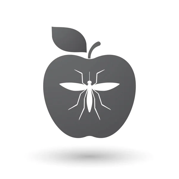 Geïsoleerde appel met een mug — Stockvector