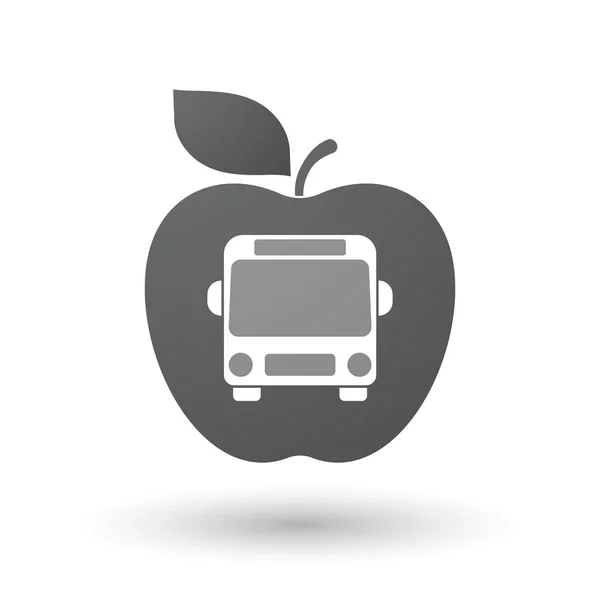 Isolierter Apfel mit Bus-Symbol — Stockvektor