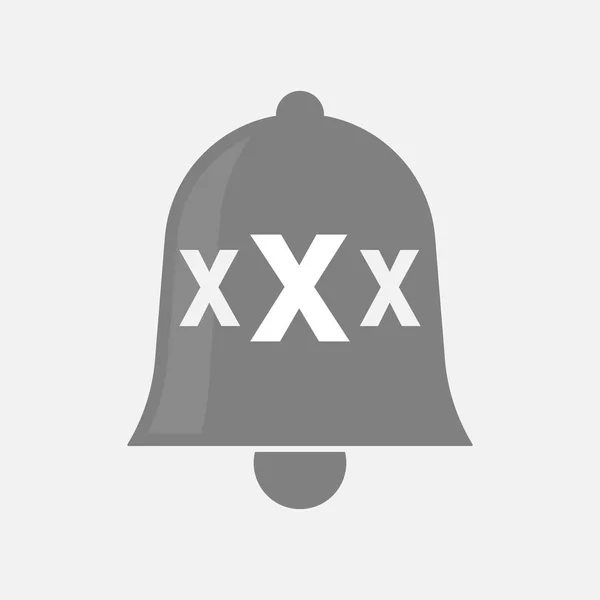 एक XXX अक्षर प्रतीक के साथ अलग बेल — स्टॉक वेक्टर