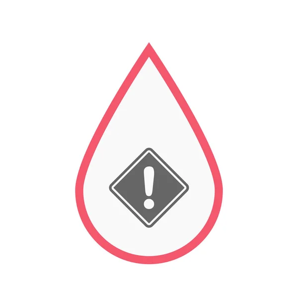 Αφήστε το απομονωμένο αίματος με ένα προειδοποιητικό σημάδι δρόμο — Διανυσματικό Αρχείο