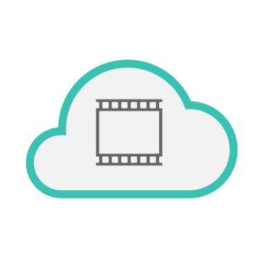 Bir fotoğraf 35mm film şeridi ile izole bulut