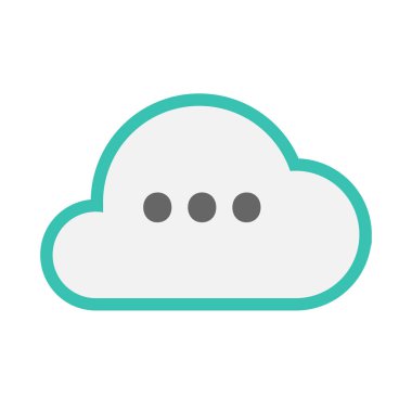 Üç nokta ortografik işareti ile izole bulut