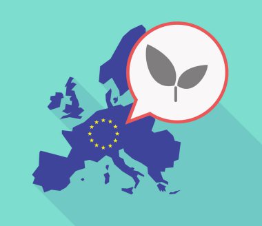 Uzun bir bitki ile gölge AB harita