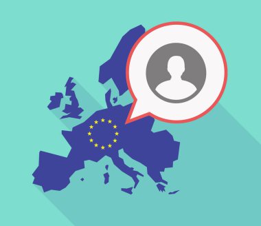 Uzun gölge AB harita bir erkek avatar ile