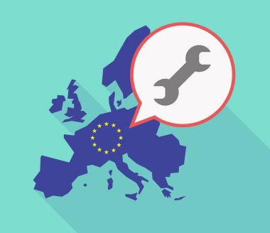 Uzun bir anahtar ile gölge AB harita