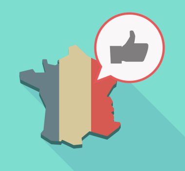 Fransa: el bir başparmak ile uzun gölge