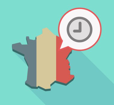 Uzun bir saat ile Fransa: gölge