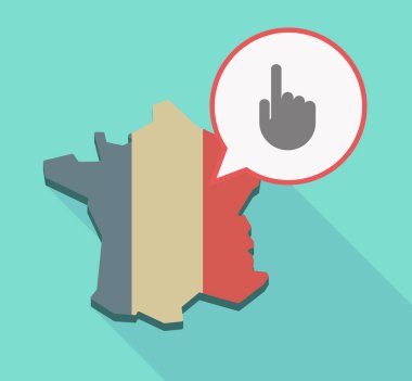 Fransa: işaret eden bir ele ile uzun gölge