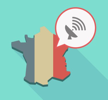 Uzun bir uydu çanağı ile Fransa: gölge