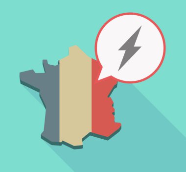 Uzun bir yıldırım ile Fransa: gölge