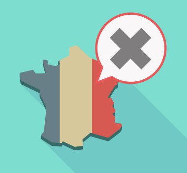 Uzun bir x işareti ile Fransa: gölge