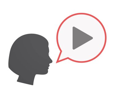 Bir oyun işareti ile izole kadın baş