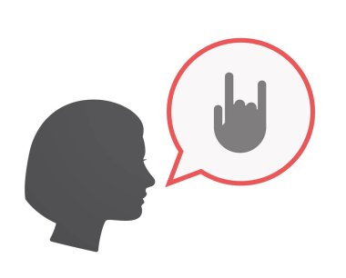 Bir sallanan el ile izole kadın baş