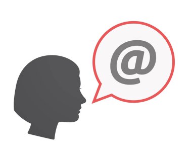 İzole kadın kafa ile bir işareti