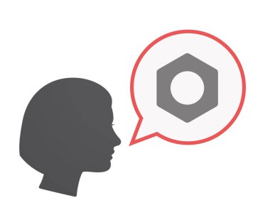 Bir somun ile izole kadın baş