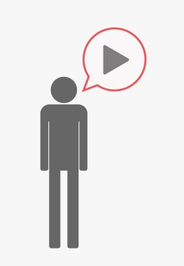 Bir oyun işareti ile izole piktogram