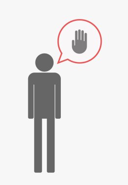 Bir el ile izole piktogram