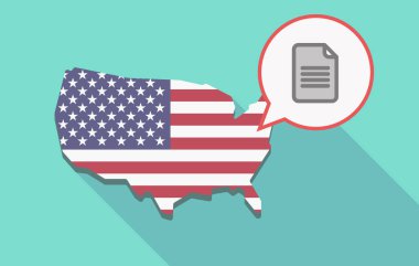 Uzun bir belge ile gölge ABD harita