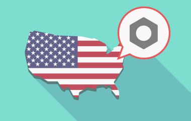 Uzun gölge ABD harita bir somun