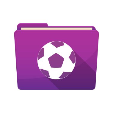 Bir futbol topu ile izole klasör