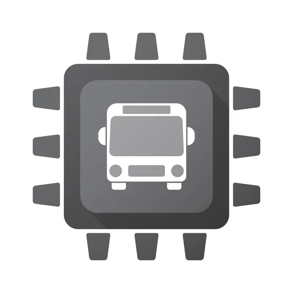 Chip aislado con un icono de bus — Vector de stock