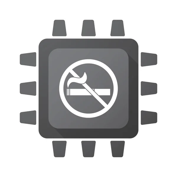 Isolated chip with  a no smoking sign — Stock Vector