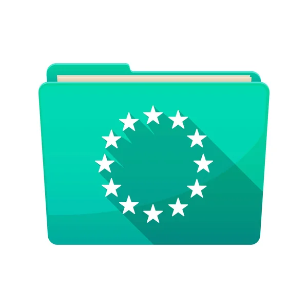 Изолированная папка со звездами флага ЕС — стоковый вектор