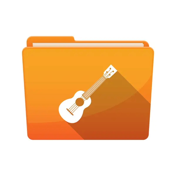 Isolated folder with  an ukulele — Stock Vector