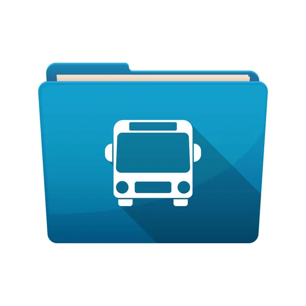 Carpeta aislada con un icono de bus — Vector de stock
