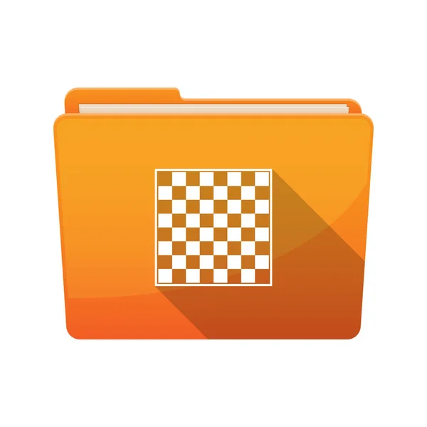 Carpeta aislada con tablero de ajedrez — Vector de stock