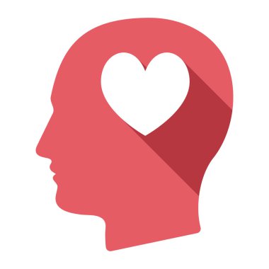 Erkek kafayla izole kalp poker oyun kağıdı imzalamak