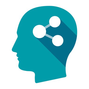 Bir ağ işaret ile izole erkek baş