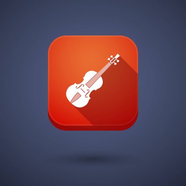 Uzun gölge düğmesini bir keman ile