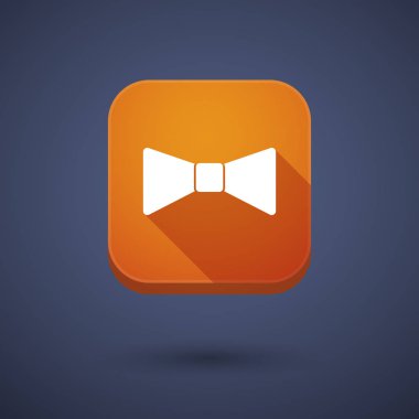 Uzun gölge düğmesini bir boyun kravat simgesiyle