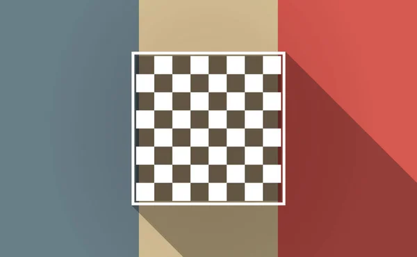 Bandera de Francia de sombra larga con tablero de ajedrez — Vector de stock