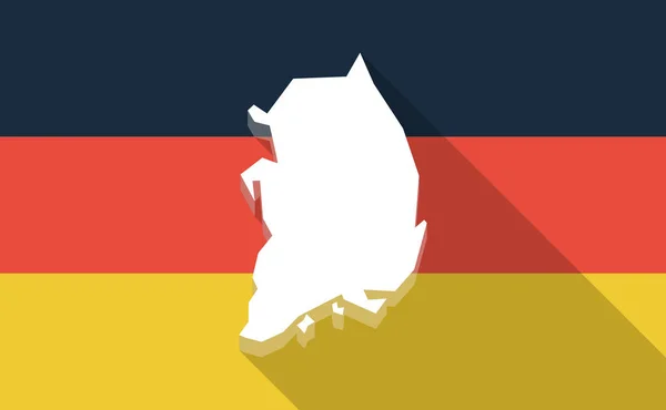 Σκιά καιρό Γερμανία σημαία με το χάρτη της Νότιας Κορέας — Διανυσματικό Αρχείο