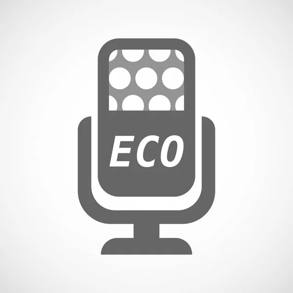 Isolerade mic med texten Eco — Stock vektor