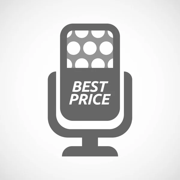 Isoliertes Mikrofon mit dem besten Preis — Stockvektor