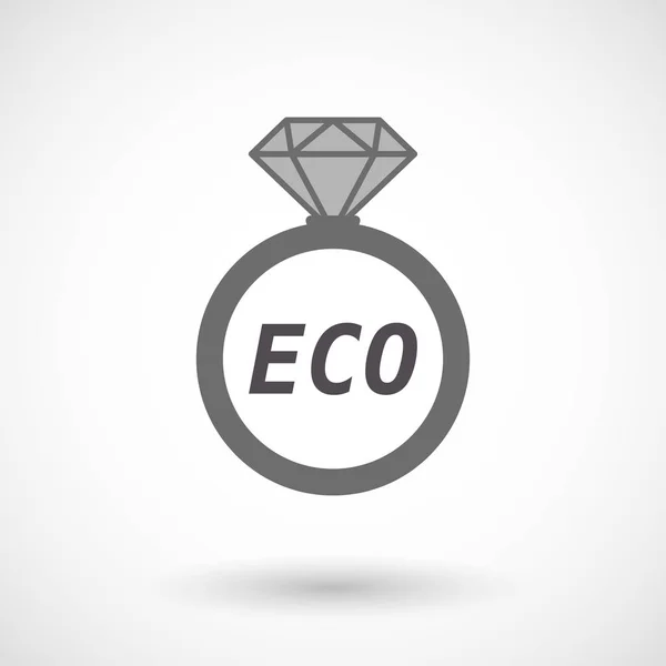 Isolerad ring med texten Eco — Stock vektor