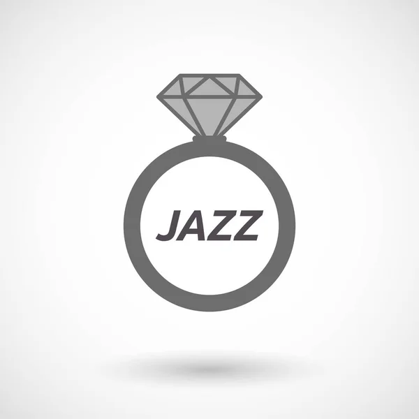 Isolated ring with    the text JAZZ — Stock Vector