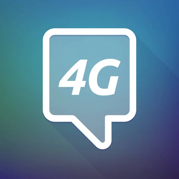 Dica de ferramenta longa sombra com o texto 4G — Vetor de Stock