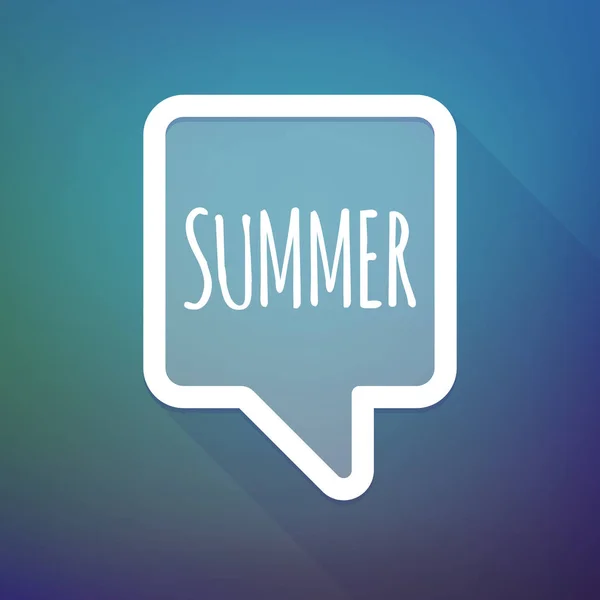 Langer Schatten-Tooltip mit dem Text Sommer — Stockvektor