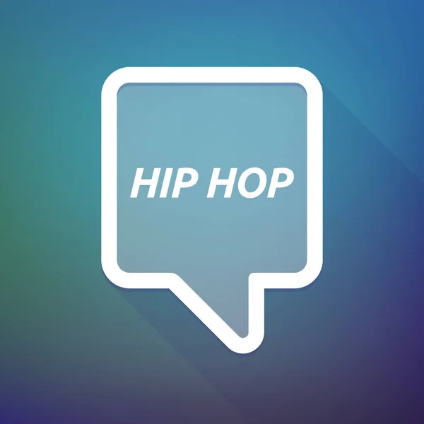 Lange schaduw tooltip met de tekst Hip Hop — Stockvector